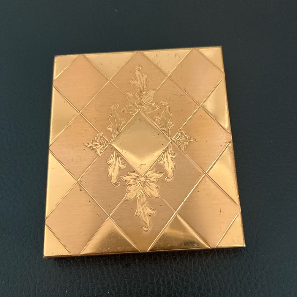 Vintage MCM Copper Folding Photo Picture Compact